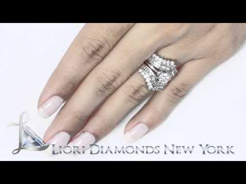 ER-0029 - 1.75 Carat E-SI1 Diamond Engagement Ring & Wedding Band Set 14k White Gold