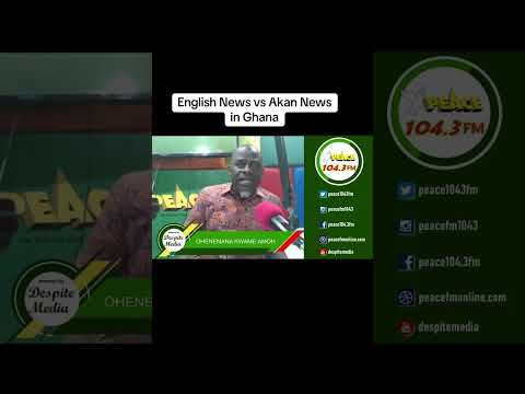 English news vs Akan news 😂💔 #foryou