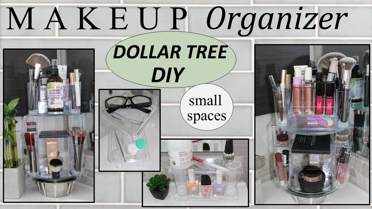 MAKEUP STORAGE IDEAS (2020) | Dollar Tree DIY | ROTATING MAKEUP ORGANIZER | Bathroom Decor