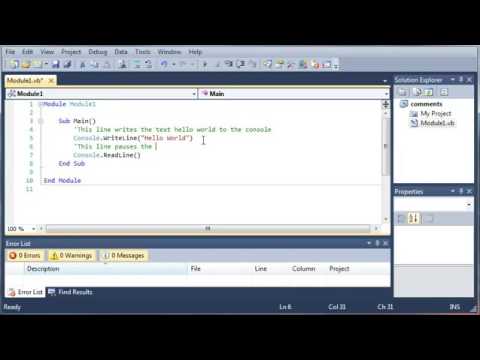 Visual Basic Tutorial 06 Comments And Whitespace