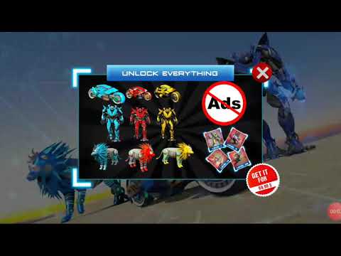 Lion robot transform bike robot gameplay