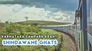 preview picture of video 'Traversing through SHINDAWANE Ghats | Karnataka Sampark Kranti Exp | UBL WDG-4 | Indian Railways'