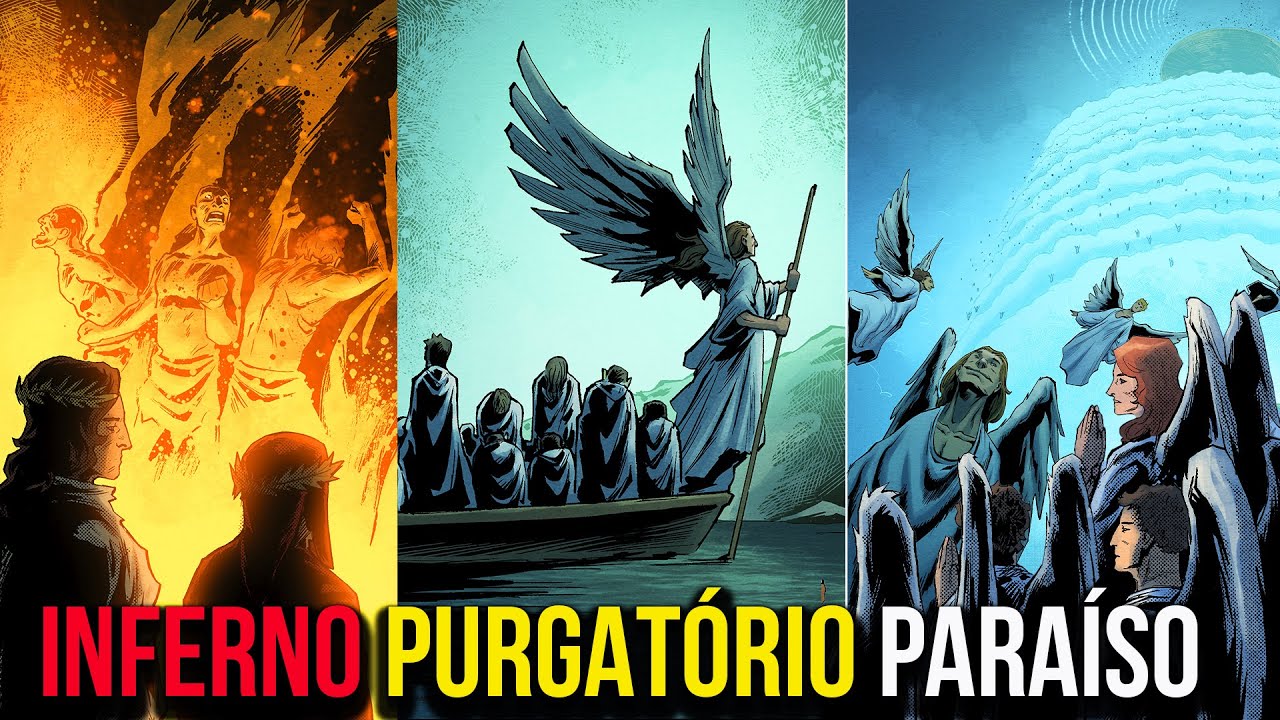 O INFERNO, O PURGATÓRIO E O PARAÍSO DE DANTE - A Divina Comédia de Dante Alighieri