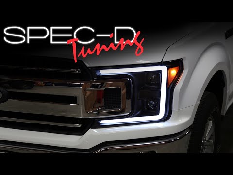 SPECDTUNING INSTALLATION VIDEO: 2018-UP FORD F150 PROJECTER LED TWO-STYLE HEADLIGHTS
