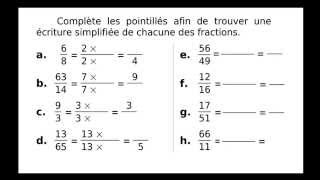 Vidéo élèves : Simplification de fractions