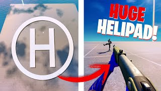 How to MAKE a HUGE First Person Map In Fortnite Creative (Huge Helipad!)