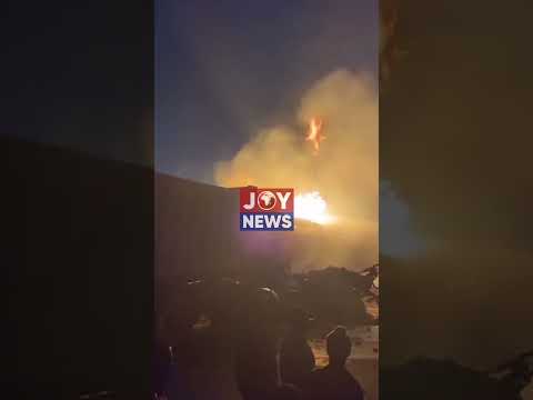 Firefighters contain blaze involving crashed fuel tanker and truck on Accra–Tema Motorway