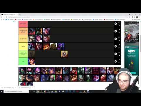 [ITA] TIER LIST TOP,JUNGLE,ADC,SUPPORT - VALUTO I CAMPIONI DAL PIU' FACILE AL PIU' DIFFICILE