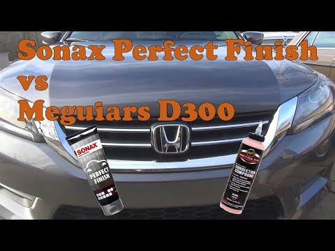 Sonax Perfect Finish vs Meguiars D300 polishing shootout