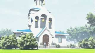 preview picture of video 'Проект нового храма в г. Коммунар. 3D.'