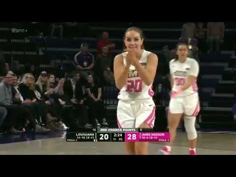 2022-23 JMU Women's Basketball Highlights vs. Louisiana