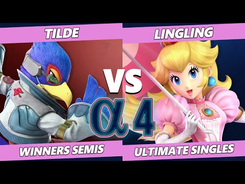 Alpha 4 Winners Semis - Tilde (Falco) Vs. LingLing (Peach) SSBU Ultimate Tournament