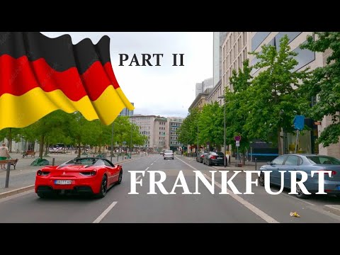 DRIVING in FRANKFURT AM MAIN, Part II, State of Hesse, GERMANY I 4K 60fps