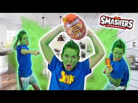 Epic Smasher Challenge! or Brother Smashes Everything! #SuperHeroKids