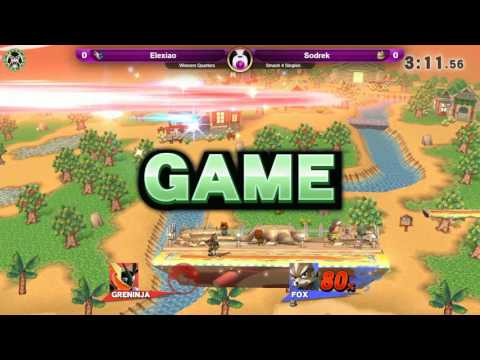 PPT-S - Elexiao (Greninja) Vs. Sodrek (Fox) - Winners Quarters - Smash 4 Singles