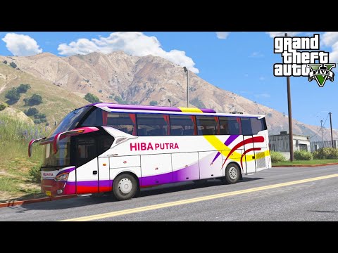 BUS HIBA PUTRA HINO RM 280 ABS LEGACY SR2 XHD MUDIK 2022 - GTA V MOD SIMULATOR BUS INDONESIA
