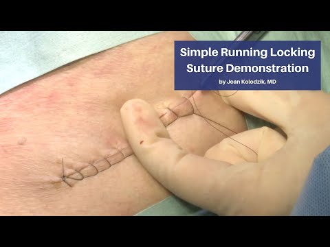Simple Running Locking Suture Demonstration | The Cadaver-Based Suturing Course