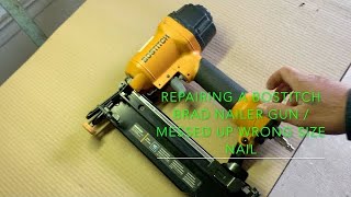 Repairing a bostitch brad nailer gun
