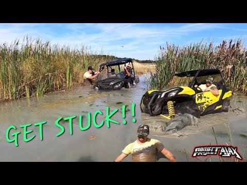 PIONEER 520 vs Mav XMR - The Battle of No Bottom- CatTail Parking Lot Hole // Fat Daddys ATV Park