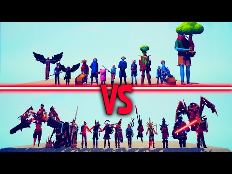 MEGA EVIL TEAM vs MEGA FARMER TEAM | TABS - Totally Accurate Battle Simulator