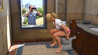 What If You Walk In When Tracey Poops 💩 In GTA 