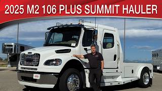 A preview image of the linked video showcasing 2025 Freightliner M2 106 Plus Summit Hauler