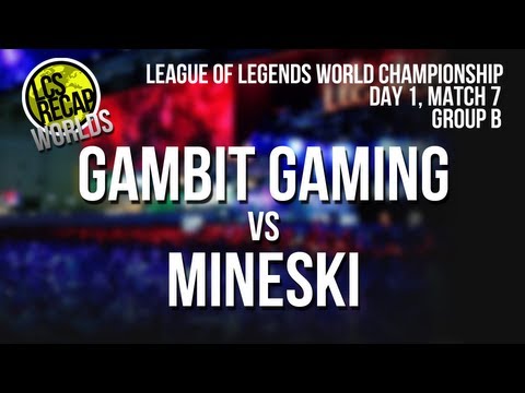 LCS Recap Worlds: Gambit Gaming vs Mineski - Group B, Match 7 (World Championship 2013)