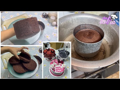 Without oven 2 pound heighted Chocolate Cake full recipe in details | Vlogs with Safia