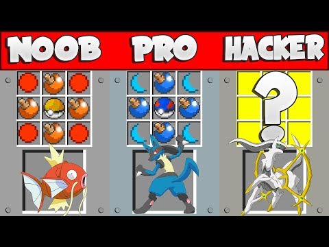 NOOB vs PRO vsDESAFIO DOS POKEMONS NO MINECRAFT !