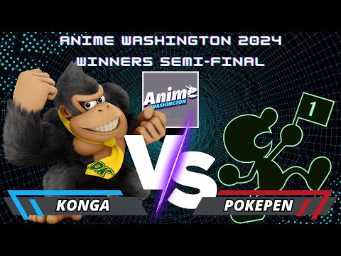 Konga (Donkey Kong) Vs. pokepen (Mr. Game and Watch) | Anime Washington 2024 | Winners SF | SSBU