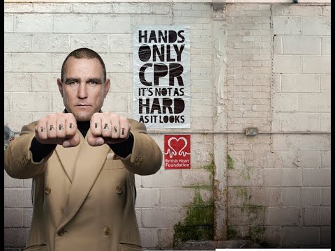 British Heart Foundation   Vinnie Jones' hard and fast Hands only CPR