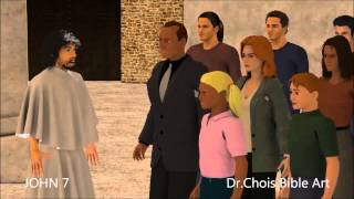 John 7 (Dr.Chois Bible Art) ("My teaching is not mine, but His who sent me.")