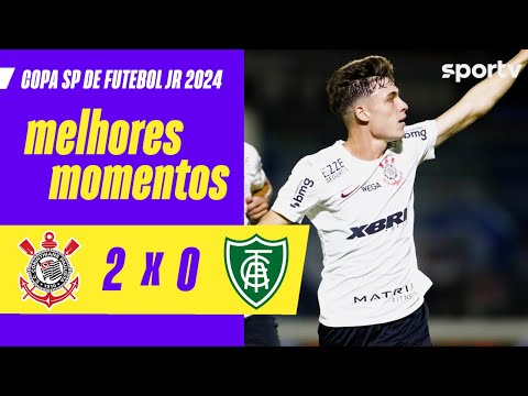 Gols e lances de Corinthians x América-MG