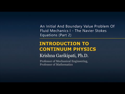 An Initial and Boundary Value Problem of Fluid Mechanics — the Navier-Stokes Equations — L10 Pt. 2
