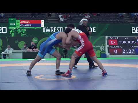 1/8 GR - 72 kg: C. ARSLAN (TUR) v. N. OGANIAN (RUS)
