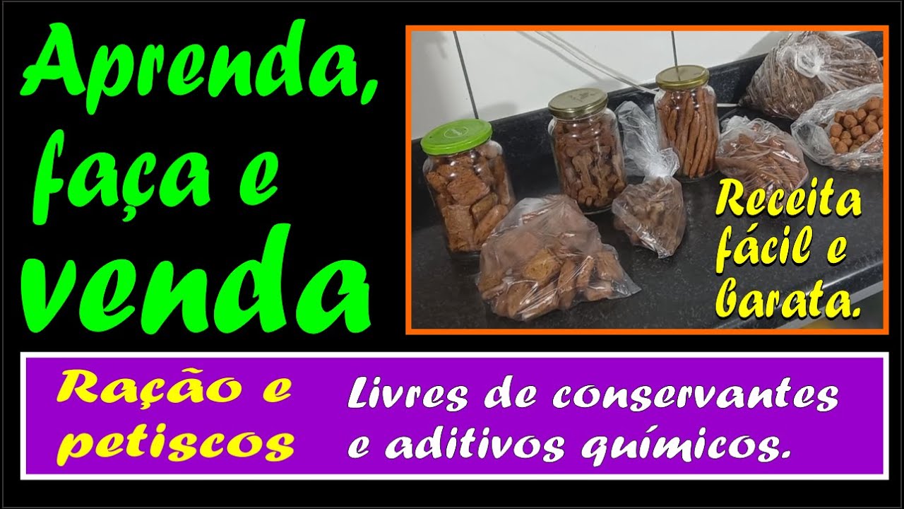 RECEITA DE BISCOITO PARA CACHORROS E GATOS NATURAL E SAUDÁVEL - [PASSO A PASSO] Aprenda Faça e Venda