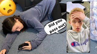 PASSING OUT OVER FACETIME! *CUTE REACTION*