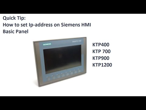 Change IP-address and subnet on a Siemens HMI Basic screen KTP700