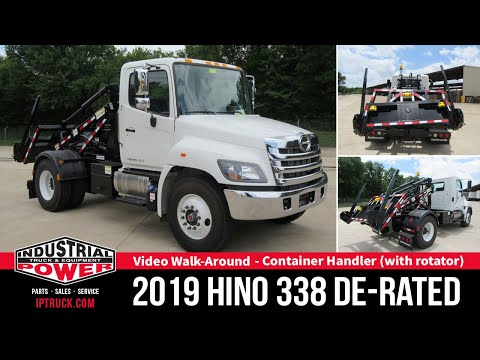 Commercial Truck | 2019 HINO 338 De-Rated/Non-CDL CH8000-R Container Handler (with rotator)
