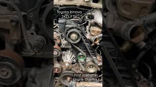 Toyota | Innova | First Start after Engine Overhaul | 2KD-FTv | Veera Automotive #toyota #engine
