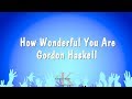 How Wonderful You Are - Gordon Haskell (Karaoke Version)