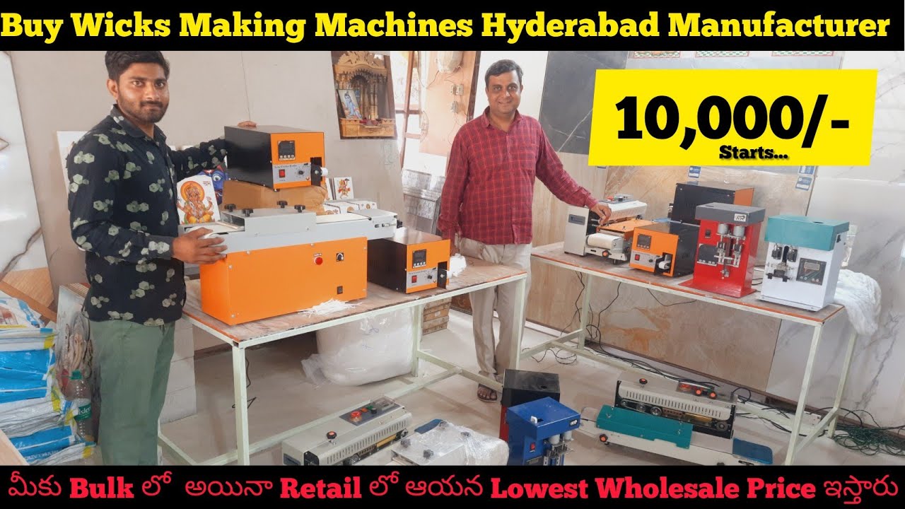 Buy Wicks Making Machines Lowest Wholesale Price 10000|Hyderabad Manufacturer Cotton Ceiling Packing