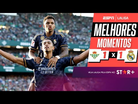 BELLINGHAM MARCA, MAS REAL MADRID SOFRE GOLAÇO ABSURDO e só empata com Betis I Melhores Momentos