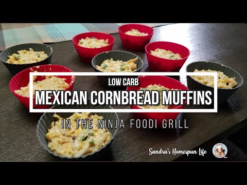 Ninja Foodi Grill - Low Carb Mexican Cornbread Muffins
