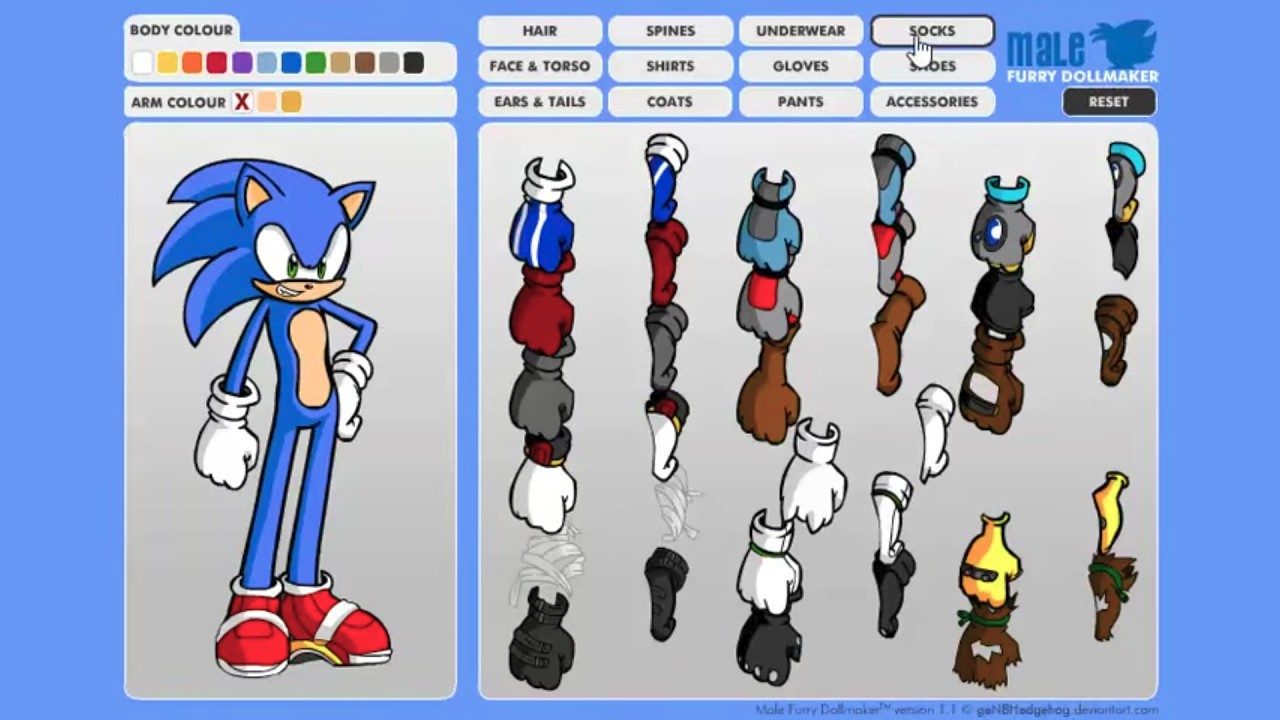 How to Make Sonic with Furry Dollmaker - Como Hacer a Sonic con Furry Dollmaker