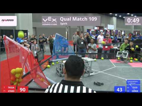 VEX Worlds 2016 - VRC Middle School - Spirit - Qual 109 (7932A 4768D) 135 vs 148 (7035 6800B)