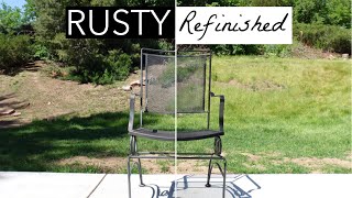 How To Refinish Metal Patio Chairs // Step-by-Step Process