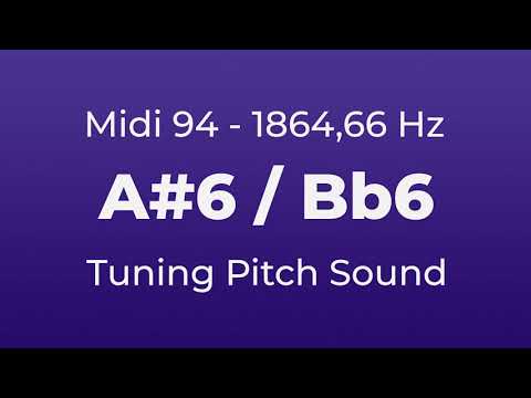 A#6 or Bb6 Tuning Pitch | 1864,66 Hz | Midi Key 94