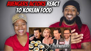 🇰🇷 American Couple Reacts "Korean Englishmen + AVENGERS Actors First Time Eating Korean Food"