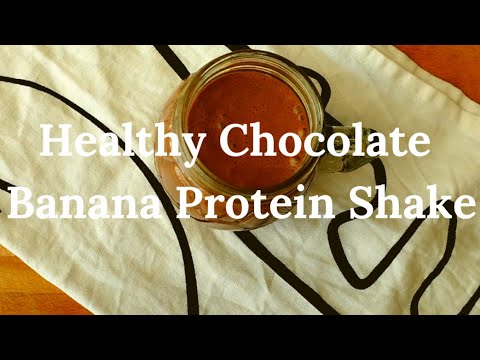 The Best Almond Chocolate Banana Protein Smoothie | A Healthy Milkshake #healthysmoothies